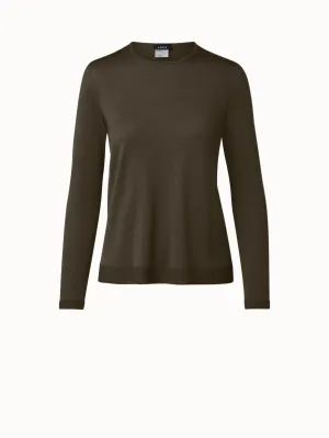 Crew Neck Cashmere Silk Sweater Akris
