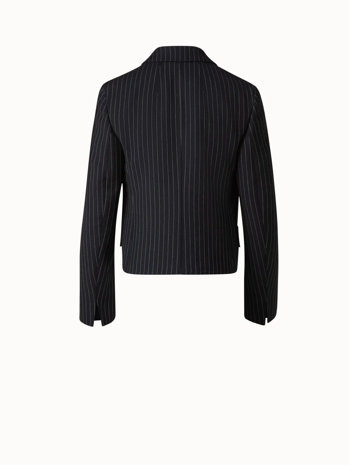 Cropped Boxy Jacket with Pinstripes Akris