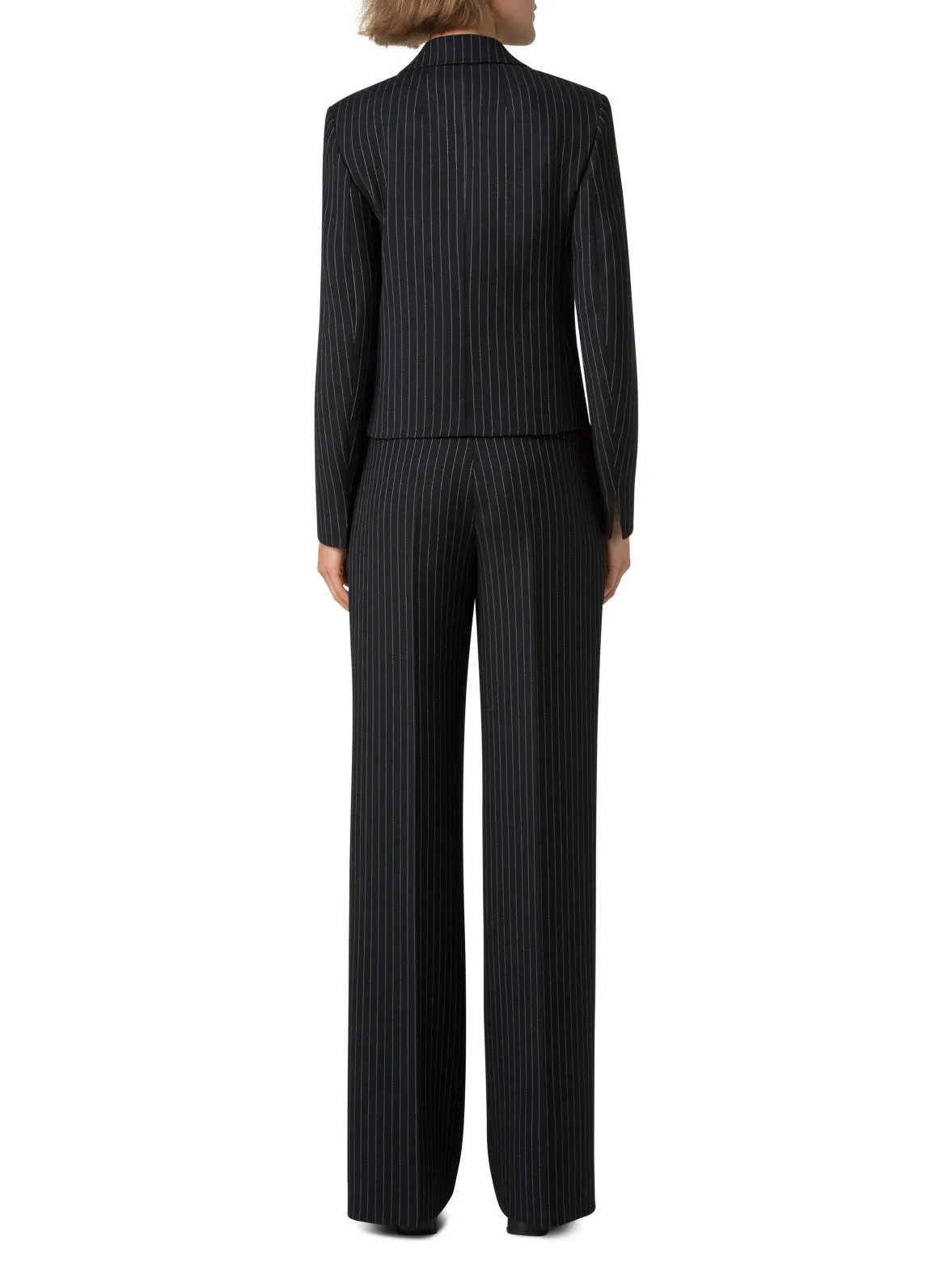 Cropped Boxy Jacket with Pinstripes Akris