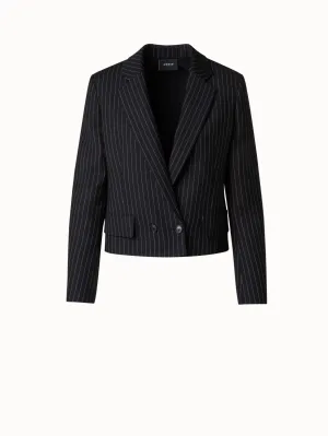 Cropped Boxy Jacket with Pinstripes Akris