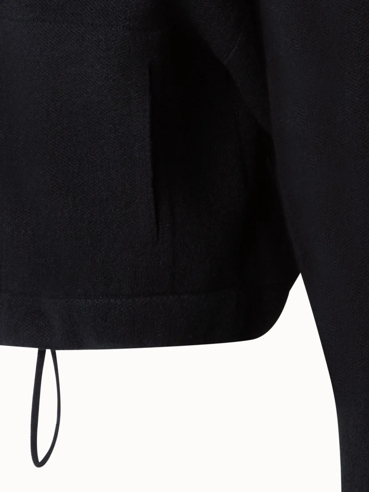 Cropped Cashmere Piqué Cardigan with Zip Akris