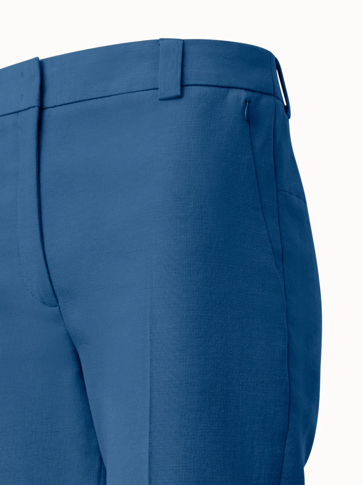 Cropped Tapered Cotton Silk Double-Face Pants Akris