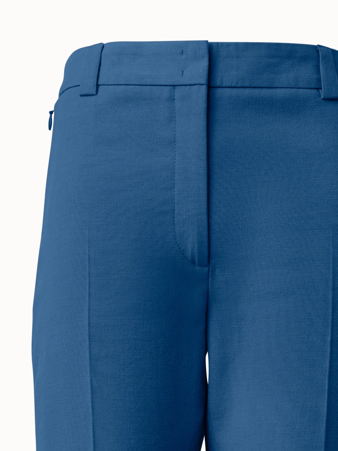 Cropped Tapered Cotton Silk Double-Face Pants Akris