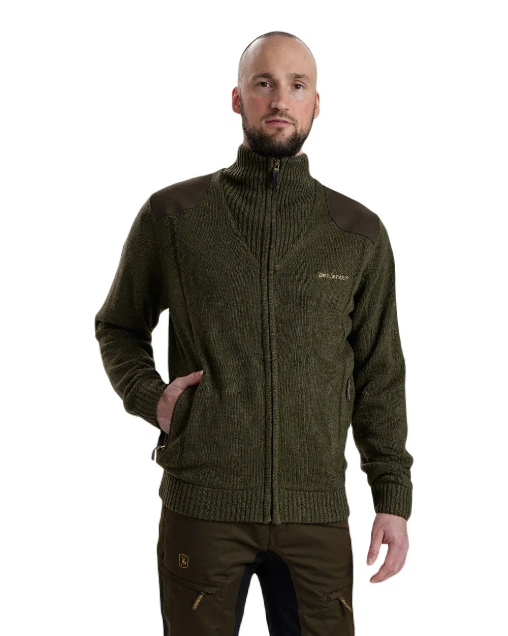 Deerhunter Carlisle Knit Full Zip Sweater with Stormliner