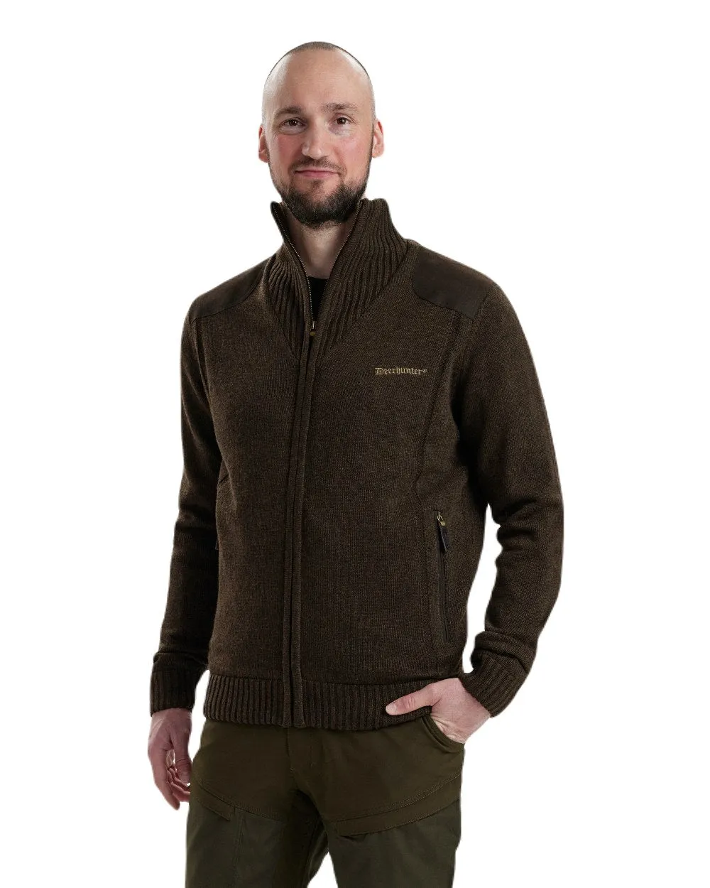Deerhunter Carlisle Knit Full Zip Sweater with Stormliner