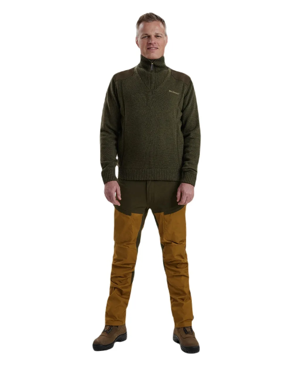 Deerhunter Carlisle Knit Zip Neck Sweater with Stormliner
