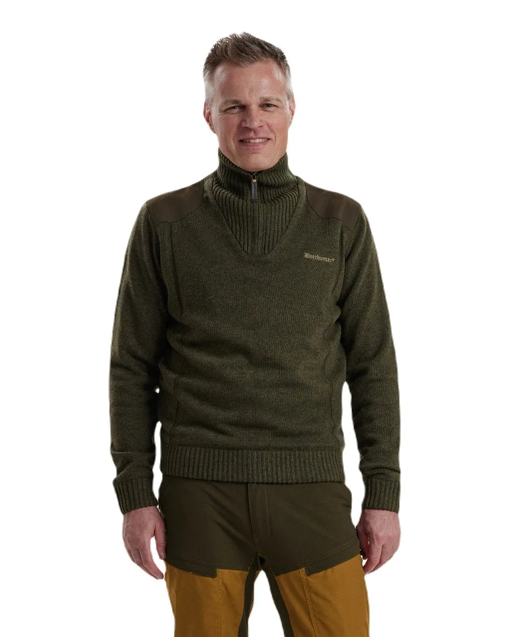 Deerhunter Carlisle Knit Zip Neck Sweater with Stormliner