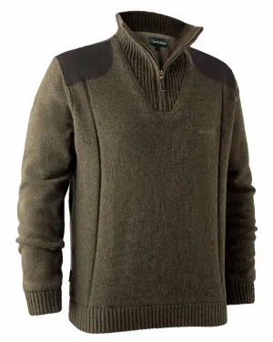 Deerhunter Carlisle Knit Zip Neck Sweater with Stormliner