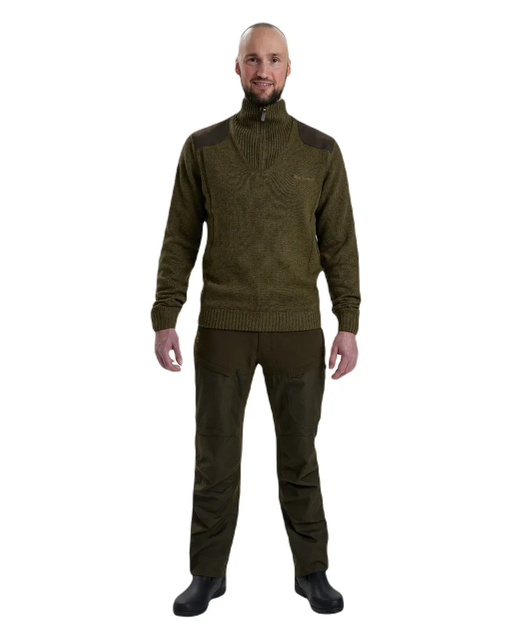 Deerhunter Carlisle Knit Zip Neck Sweater with Stormliner