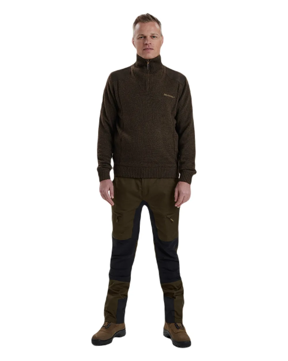 Deerhunter Carlisle Knit Zip Neck Sweater with Stormliner