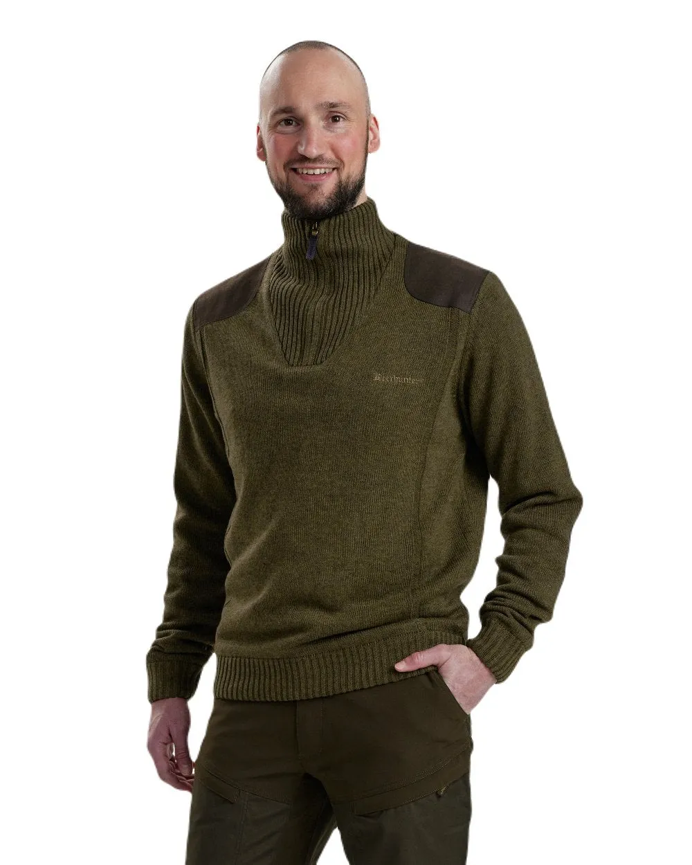 Deerhunter Carlisle Knit Zip Neck Sweater with Stormliner