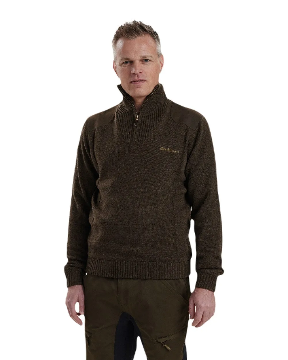 Deerhunter Carlisle Knit Zip Neck Sweater with Stormliner