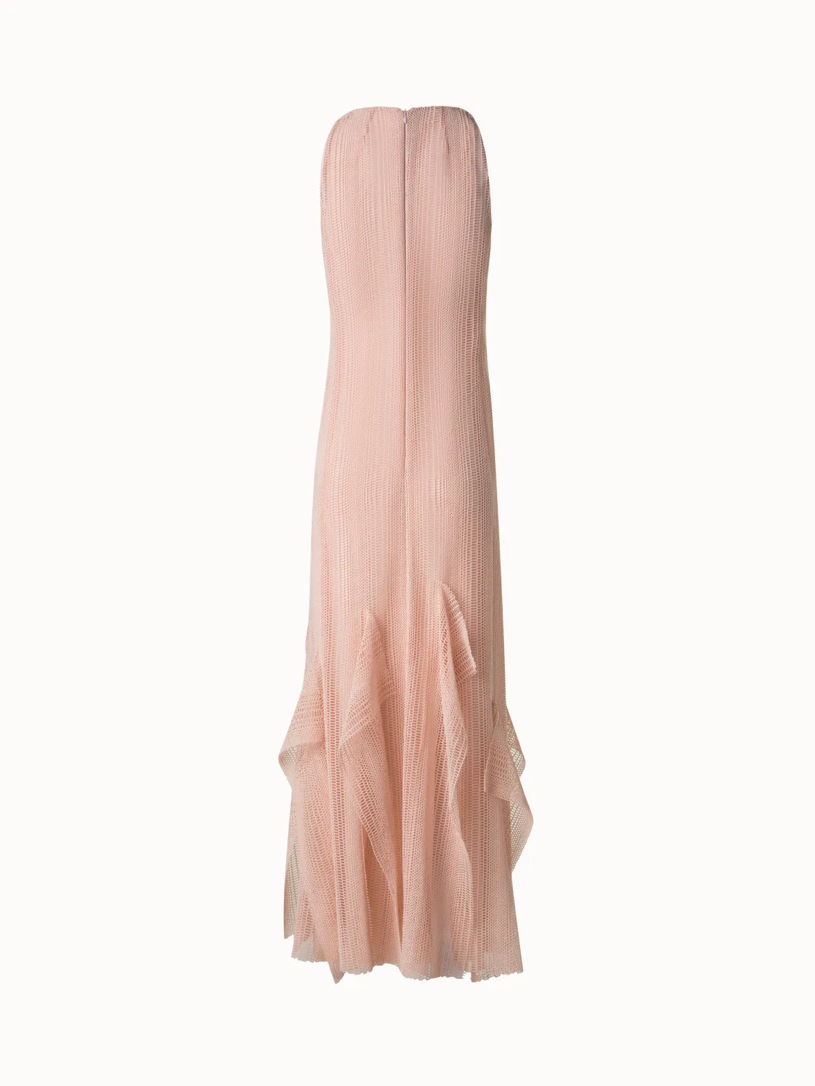 Dégradé Stripe Embroided Evening Dress 
