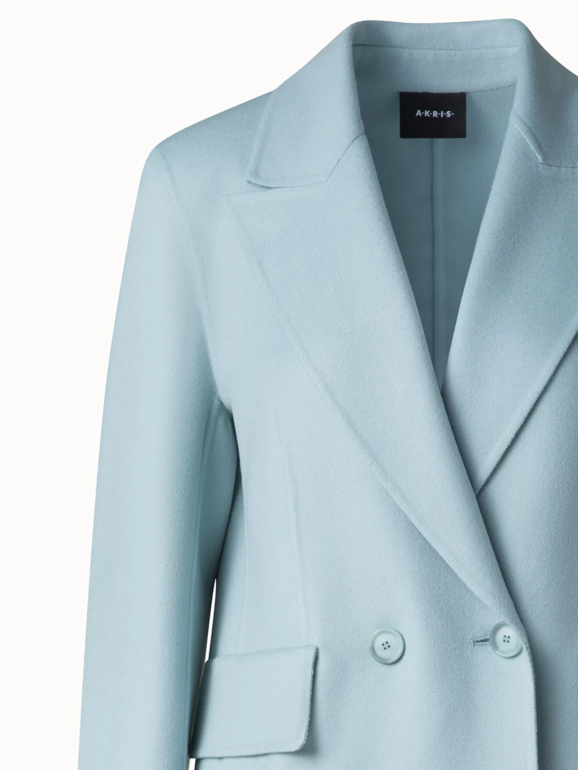 Double Breasted Coat in Cashmere Double-Face Akris