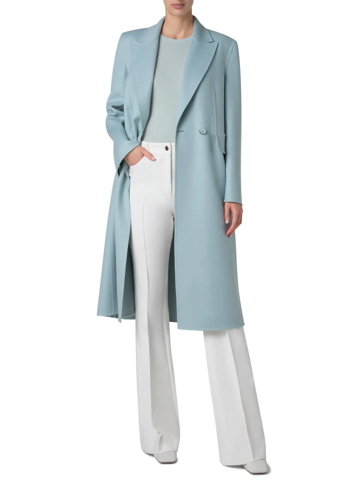 Double Breasted Coat in Cashmere Double-Face Akris