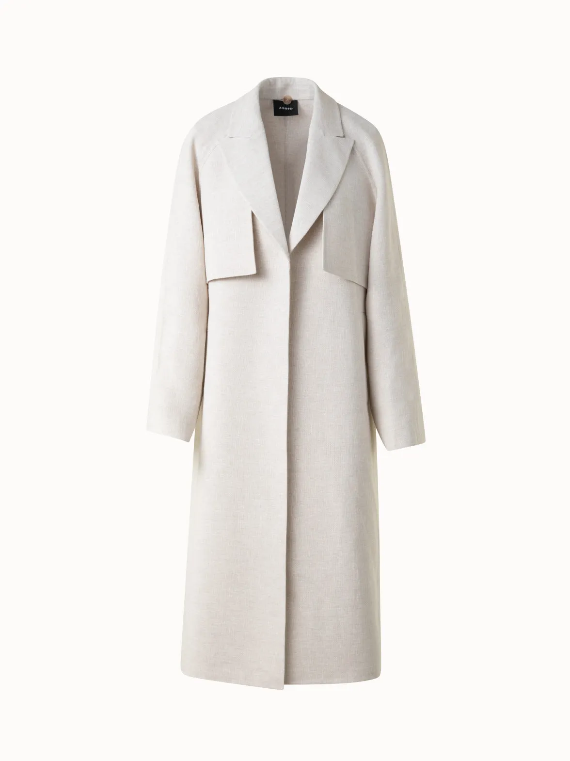 Duo Coat - Vest and Bolero in Linen Double-Face Akris