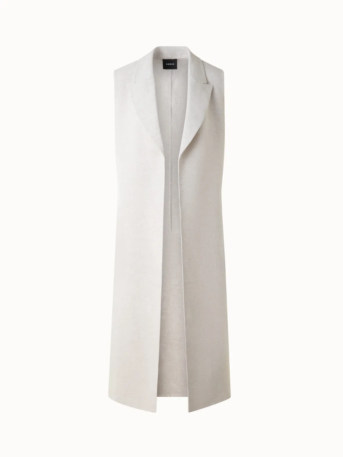Duo Coat - Vest and Bolero in Linen Double-Face Akris