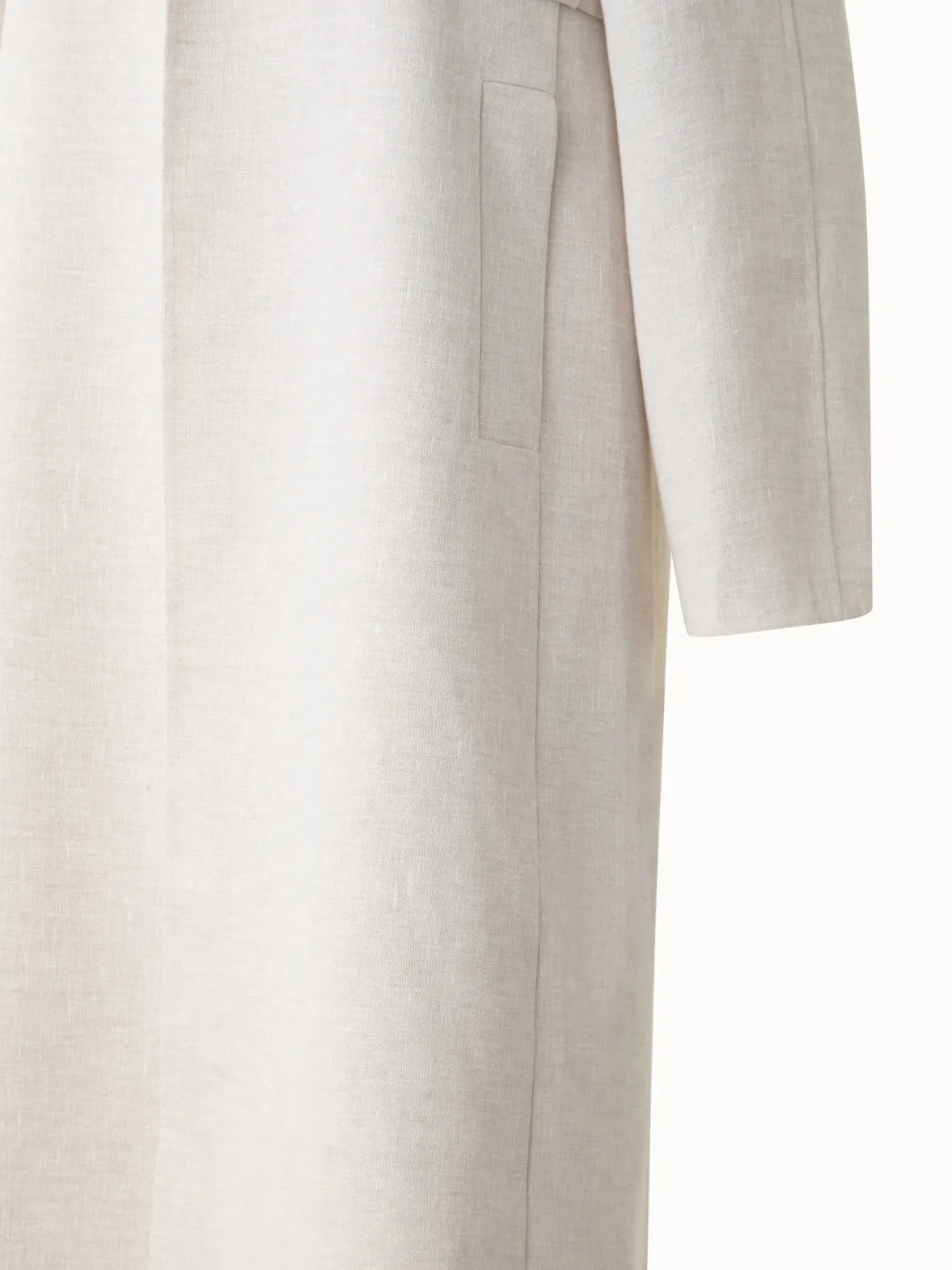 Duo Coat - Vest and Bolero in Linen Double-Face Akris