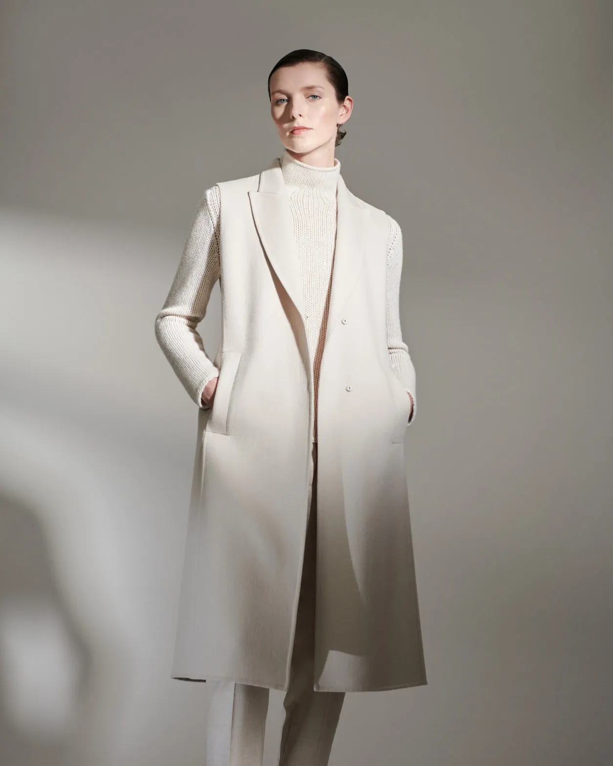 Duo Coat - Wool Vest and Bolero Jacket Akris