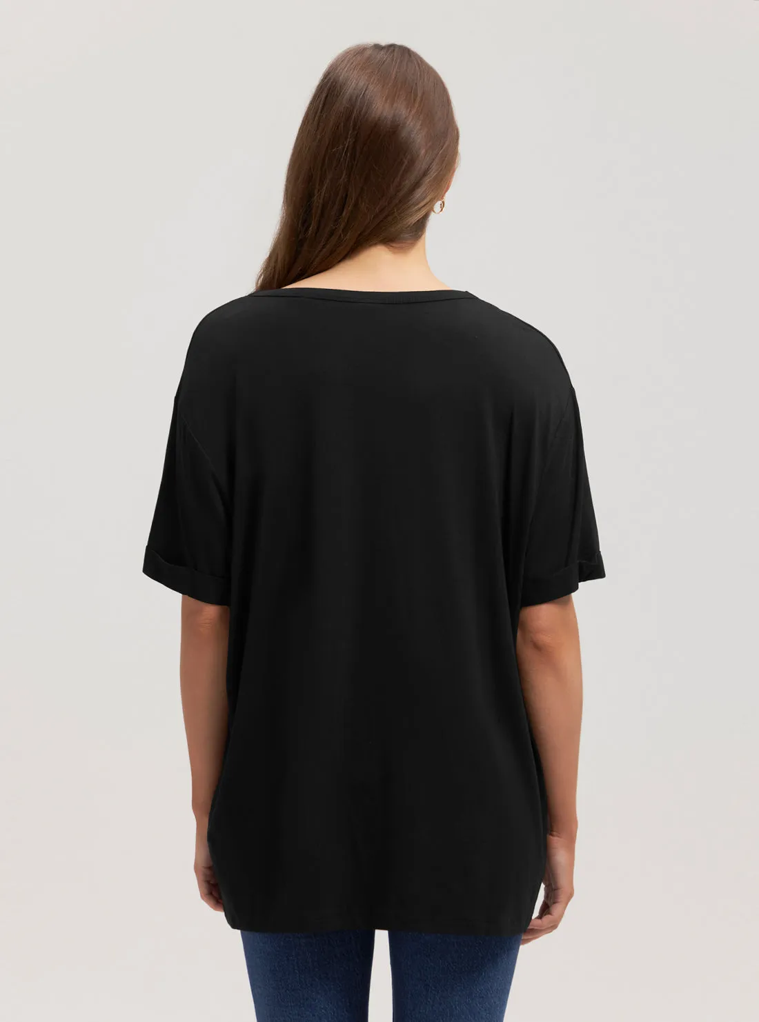 Eco Black Oversized T-Shirt Guess