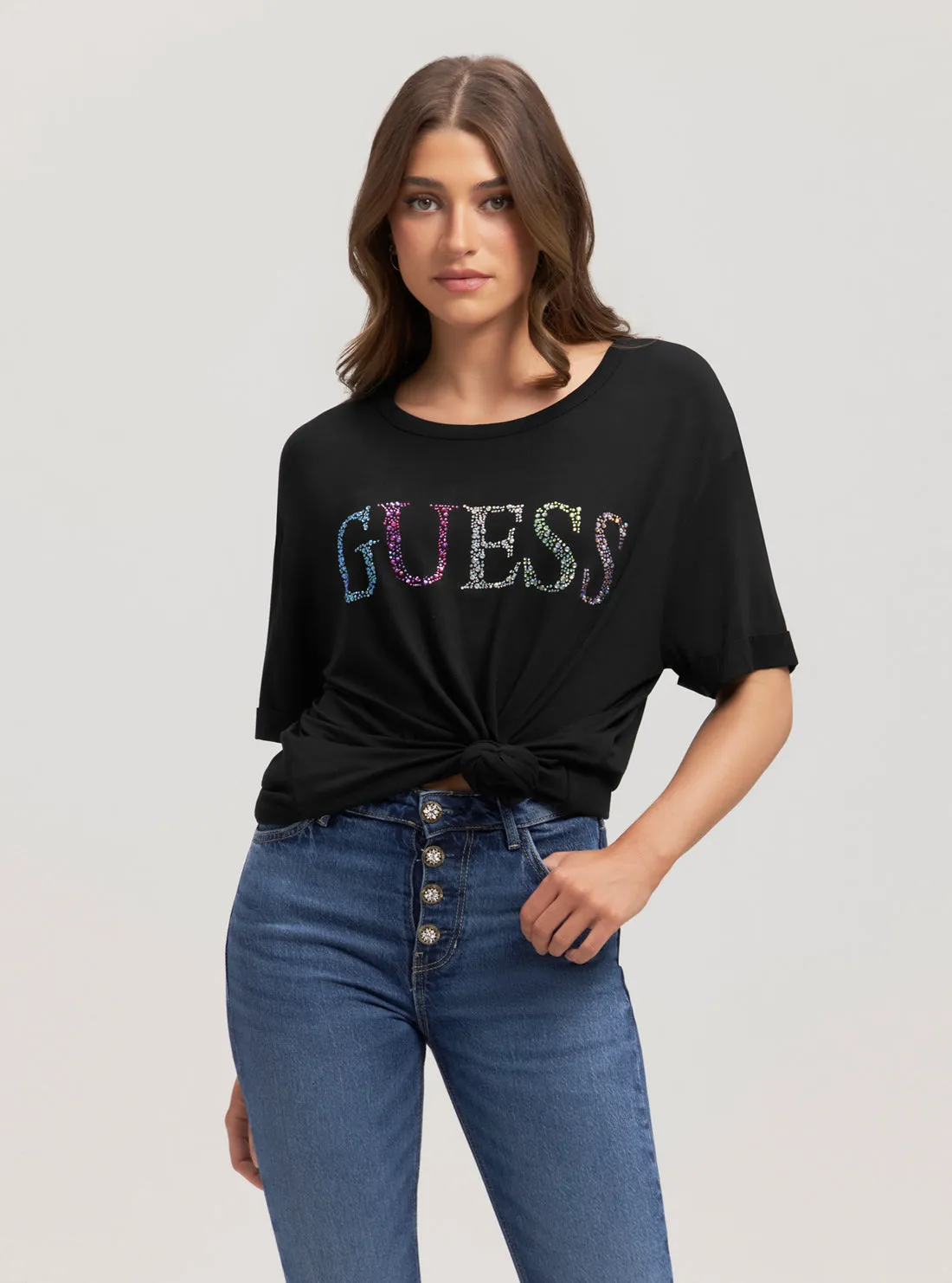 Eco Black Oversized T-Shirt Guess