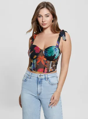 Eco Garden Print Margot Corset Top Guess