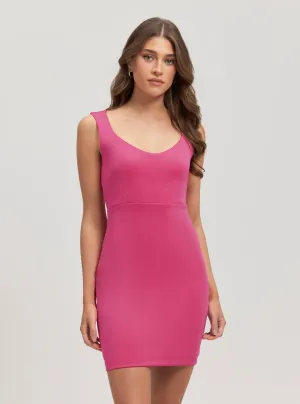 Eco Pink Short Sleeve Rae Mini Dress Guess