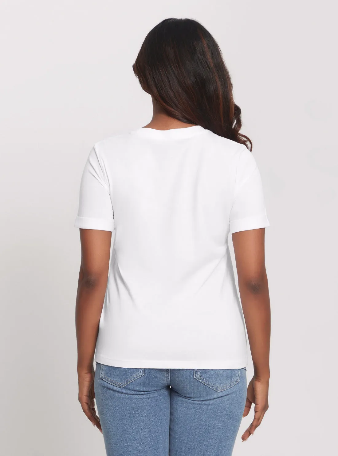 Eco White Beach Triangle T-Shirt Guess
