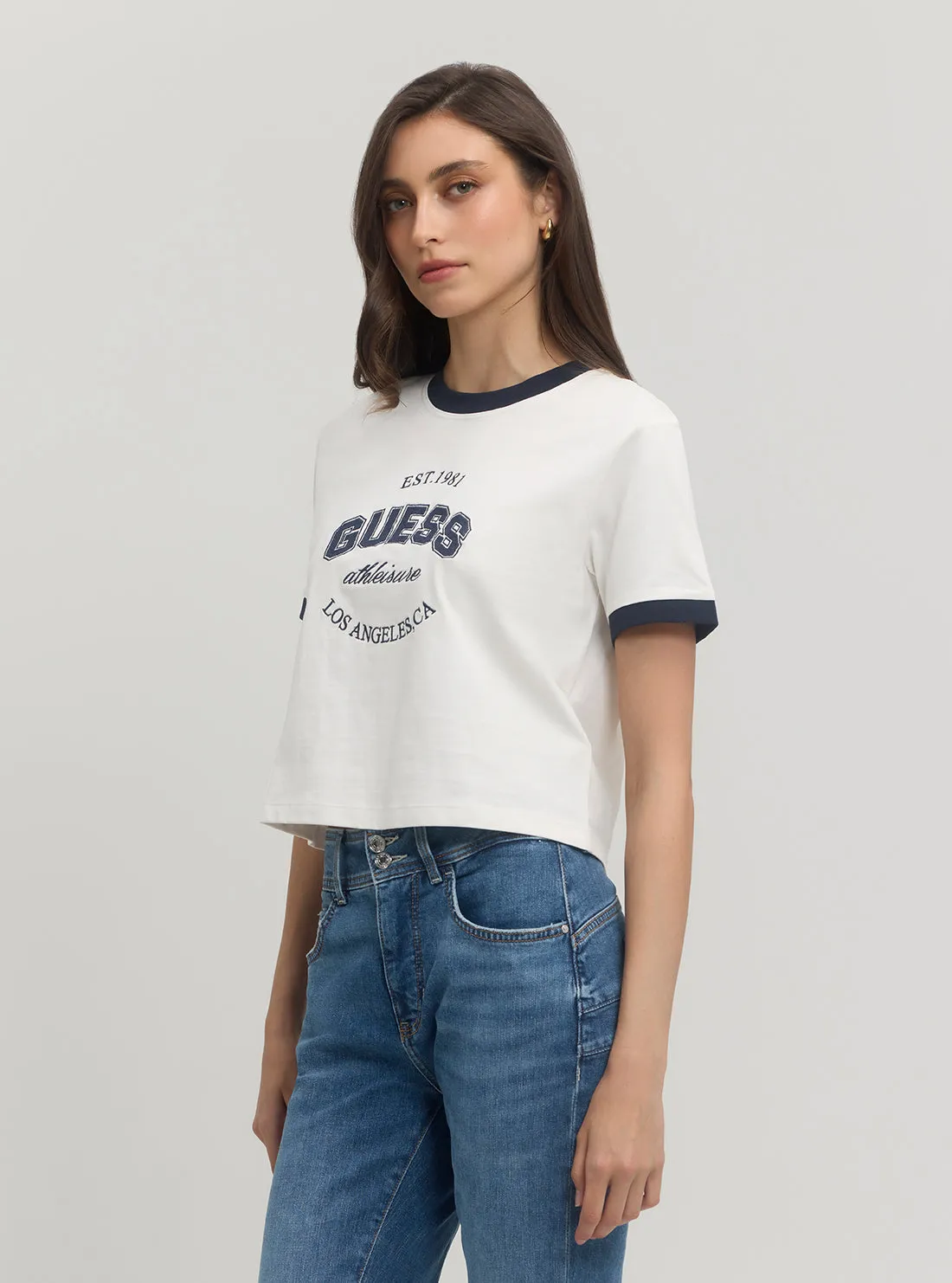 Eco White Blue Raquelle T-Shirt Guess