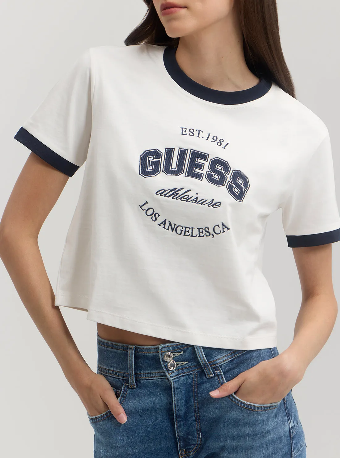 Eco White Blue Raquelle T-Shirt Guess