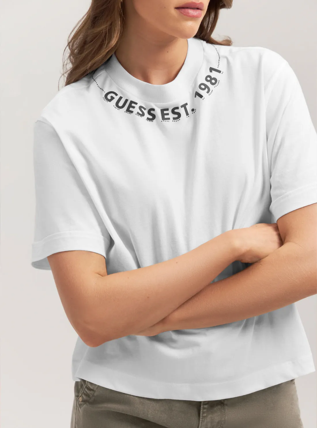 Eco White Logo T-Shirt Guess