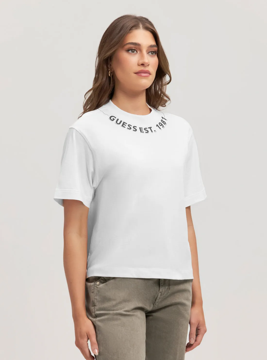 Eco White Logo T-Shirt Guess