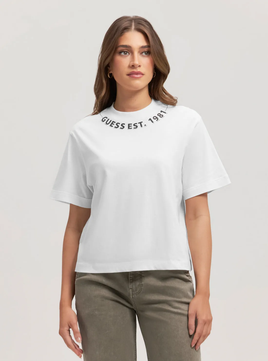 Eco White Logo T-Shirt Guess