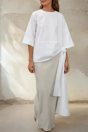 ELNORA TOP IN ITALIAN STRETCH COTTON