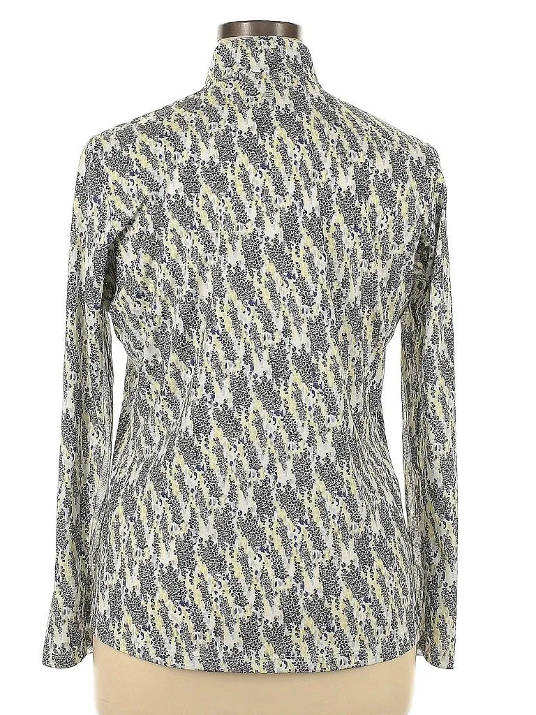 EP NY White, Yellow & Black Animal Print Long Sleeve Sun Shirt Size XL MSP$