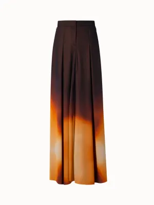 Extra Wide Palazzo Silk Autumn Twilight Pants Akris