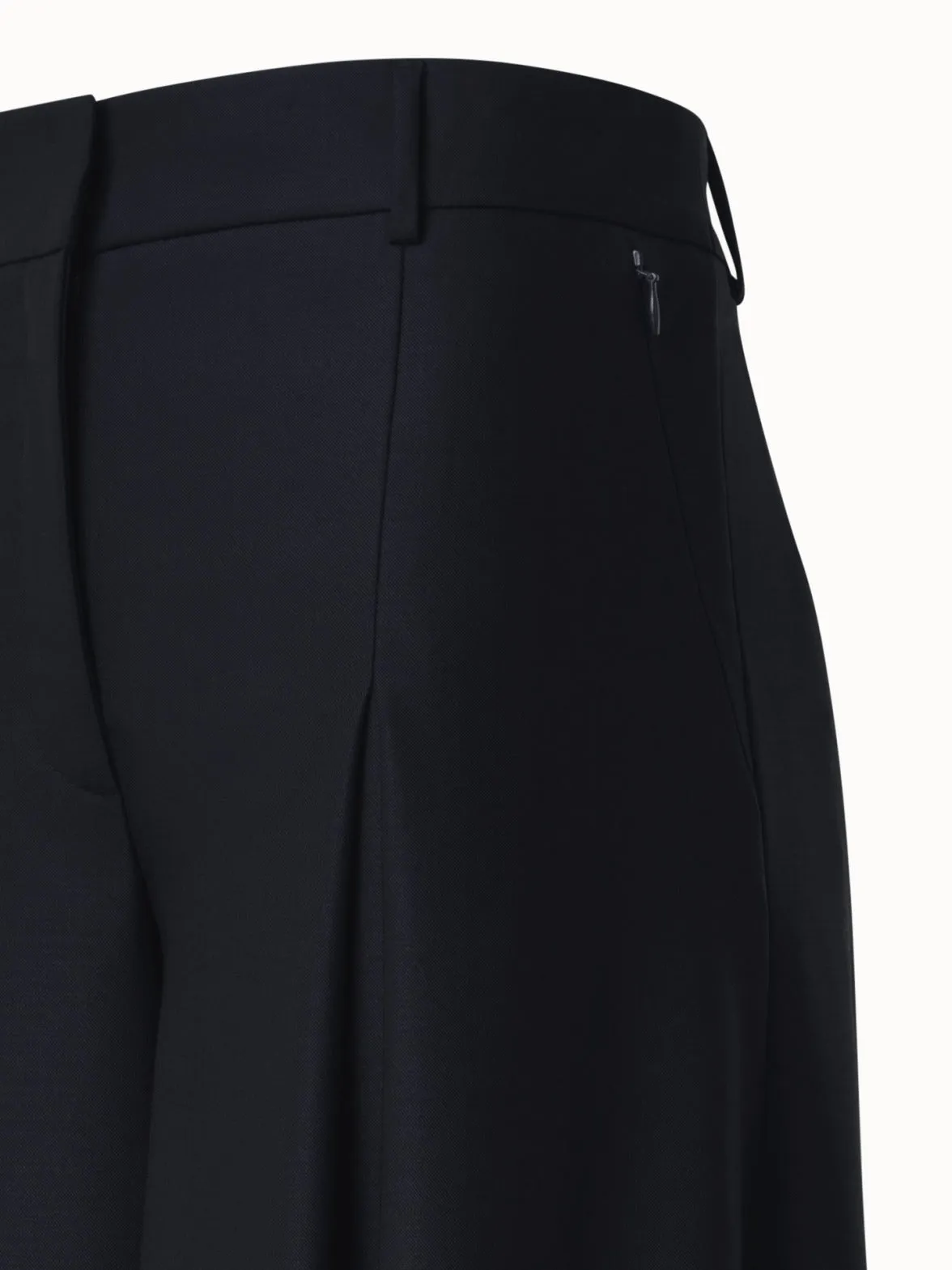 Extra Wide Palazzo Wool Gabardine Pants Akris