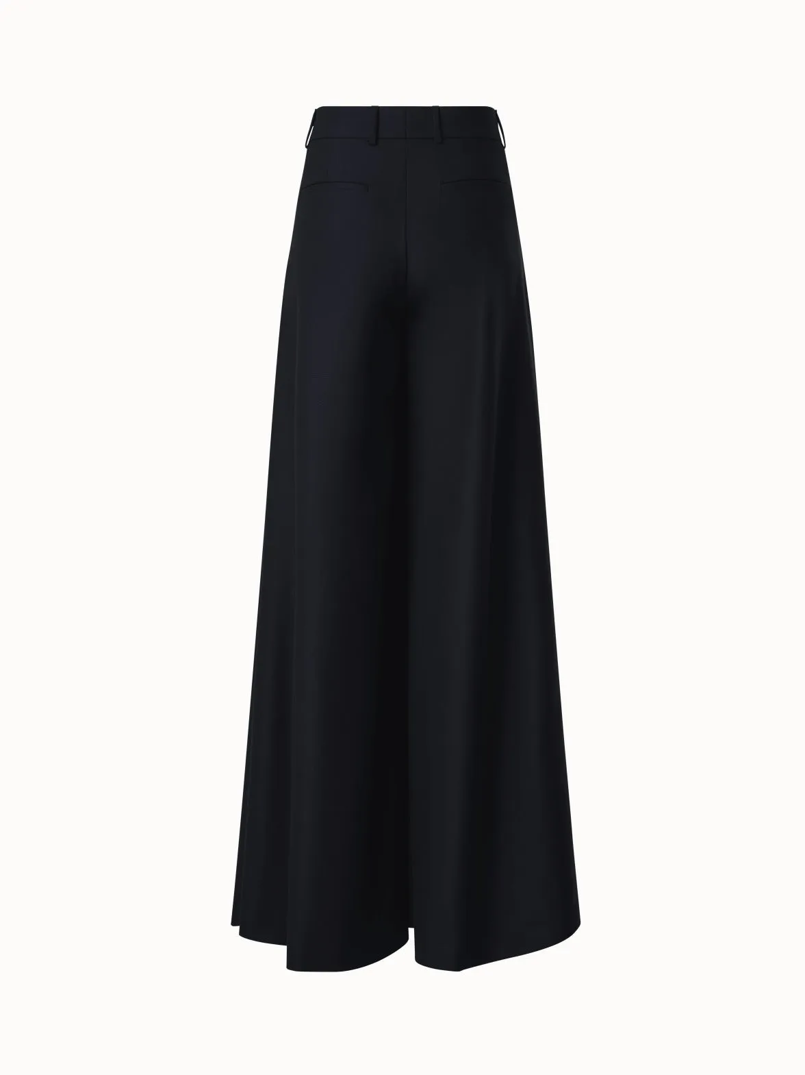 Extra Wide Palazzo Wool Gabardine Pants Akris