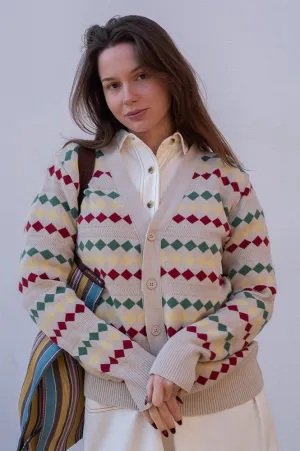 Far Afield Gilberto Diamond Stripe Cardigan