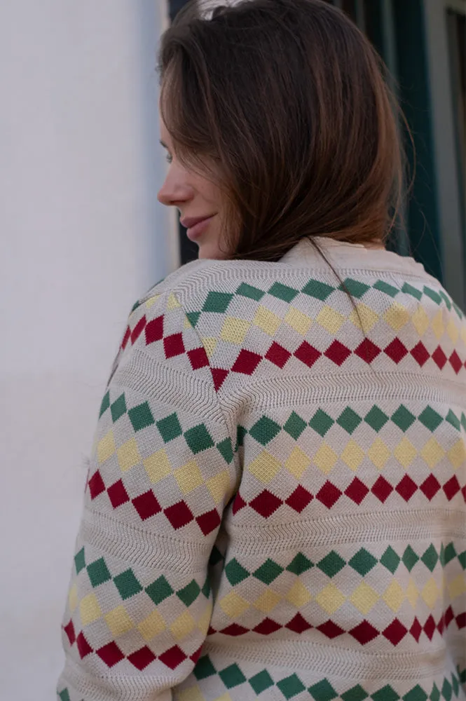 Far Afield Gilberto Diamond Stripe Cardigan