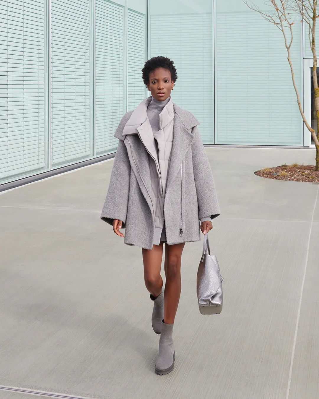 Fenix Alpaca Wool Two-In-One Coat Akris