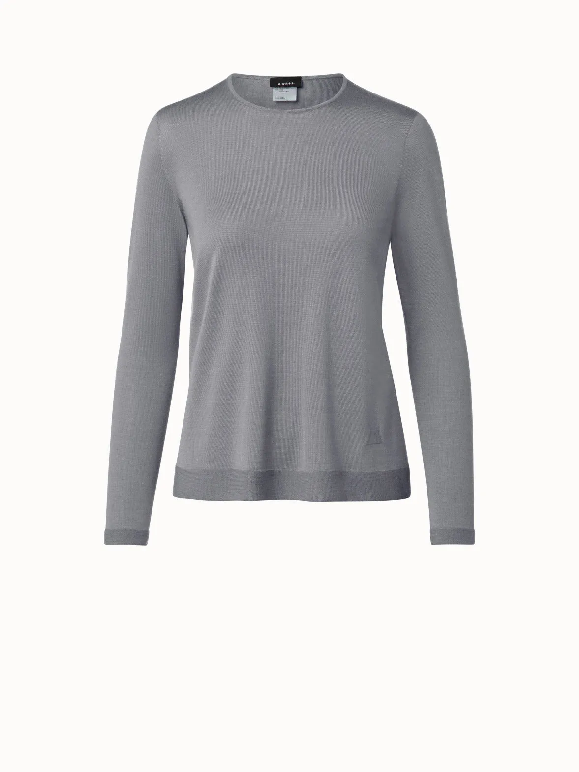 Fine gauge cashmere silk pullover Akris