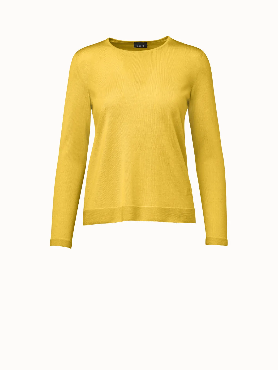 Fine Gauge Cashmere Silk Pullover Akris