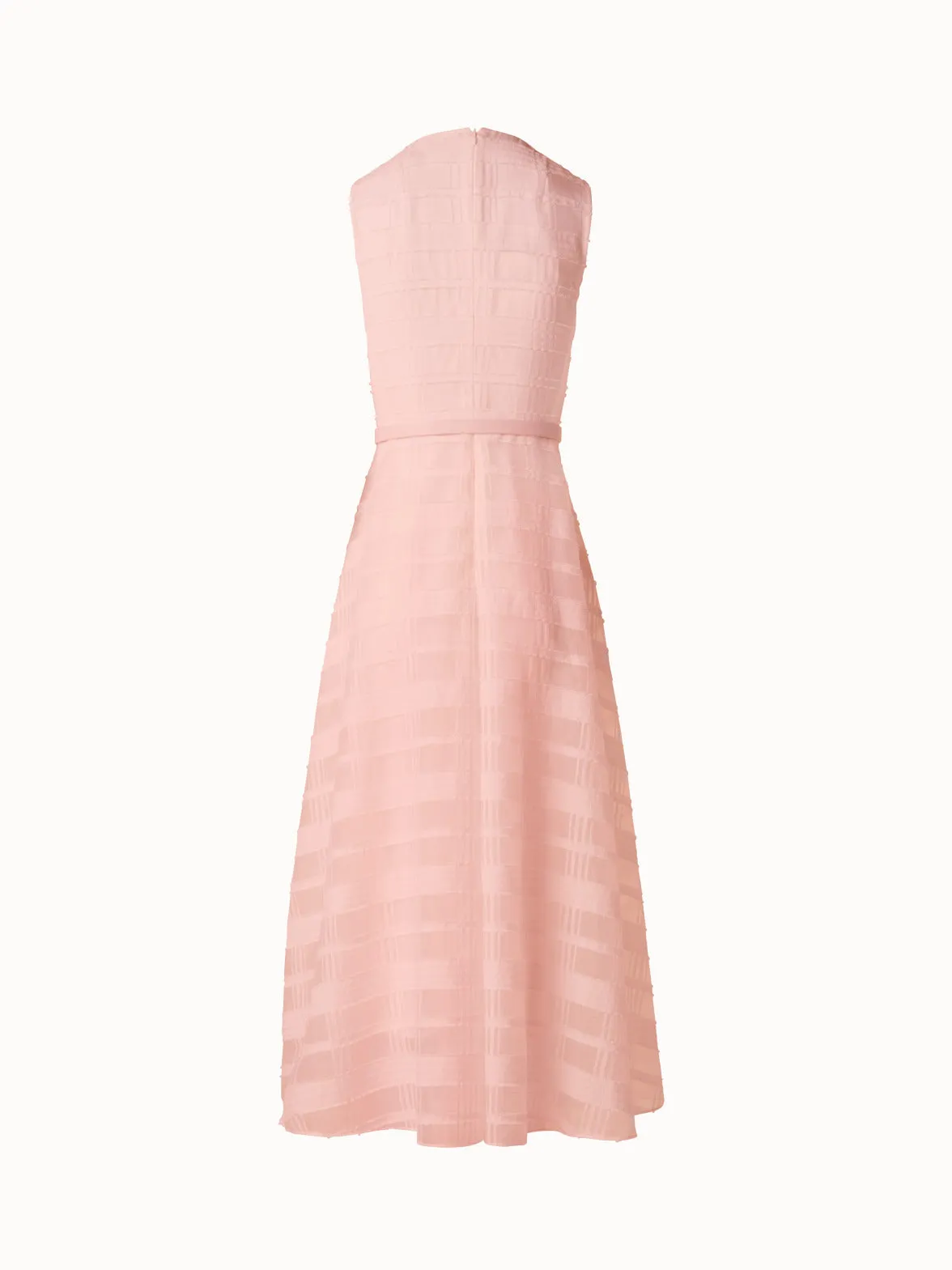 Fit-and-Flare Midi Dress in Cotton Organza 