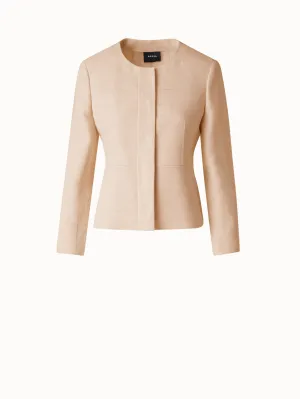 Fitted Jacket in Linen Double-Face Akris