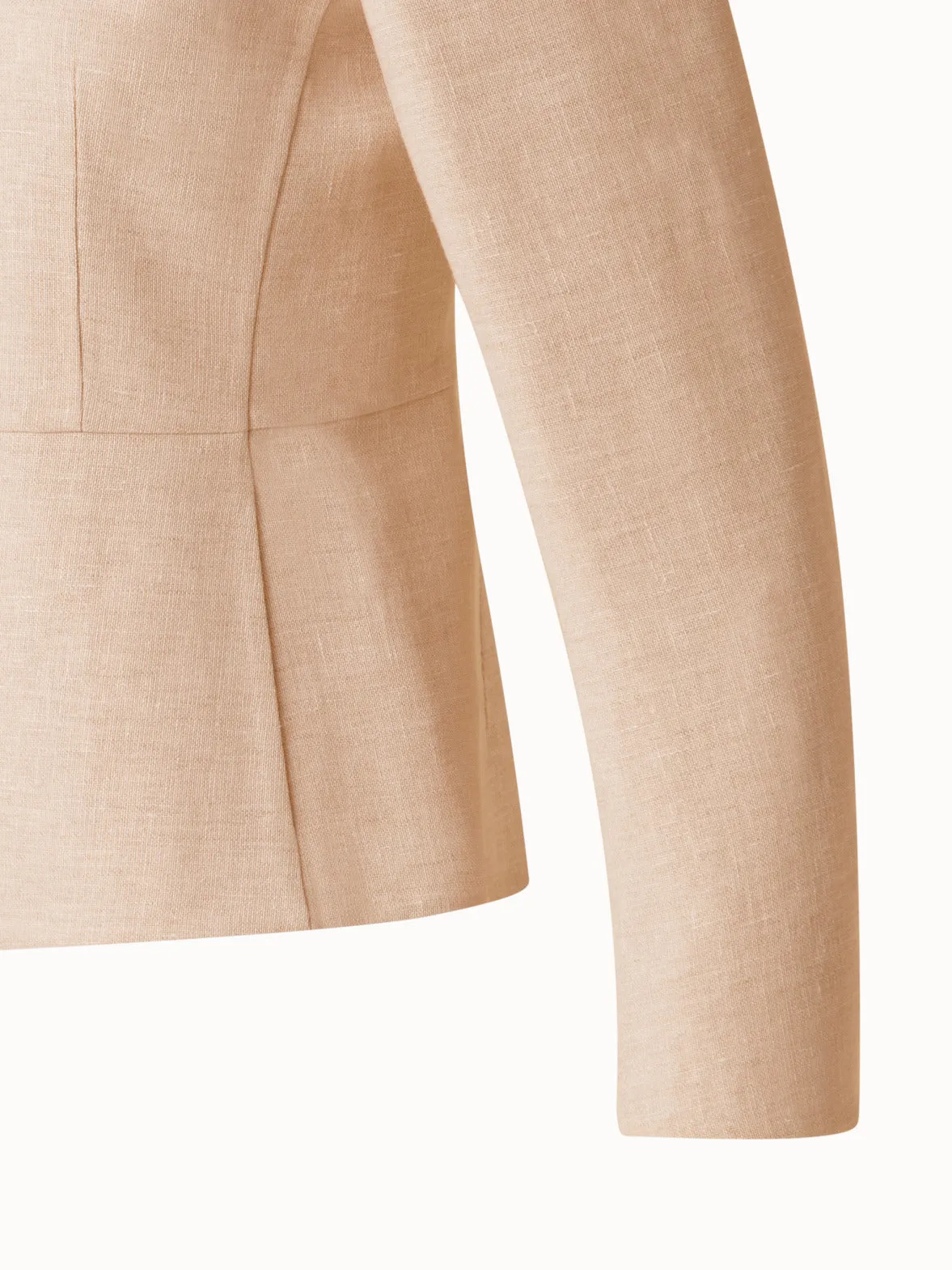 Fitted Jacket in Linen Double-Face Akris