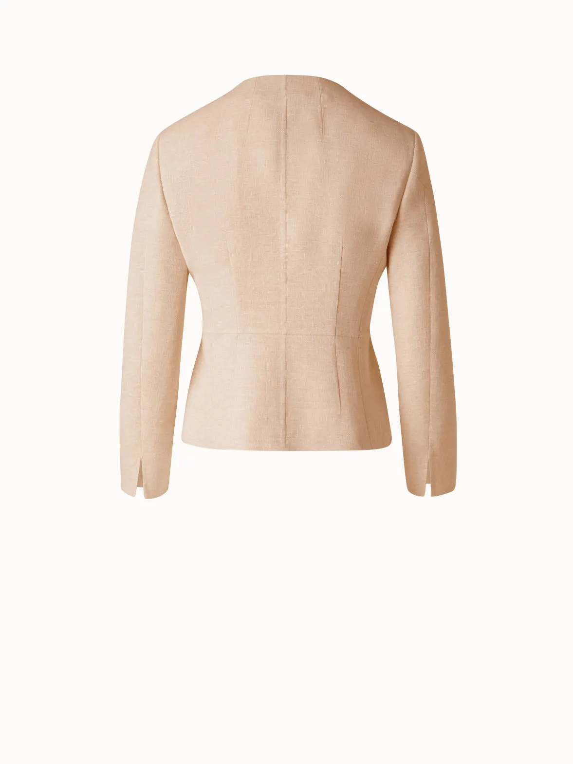 Fitted Jacket in Linen Double-Face Akris