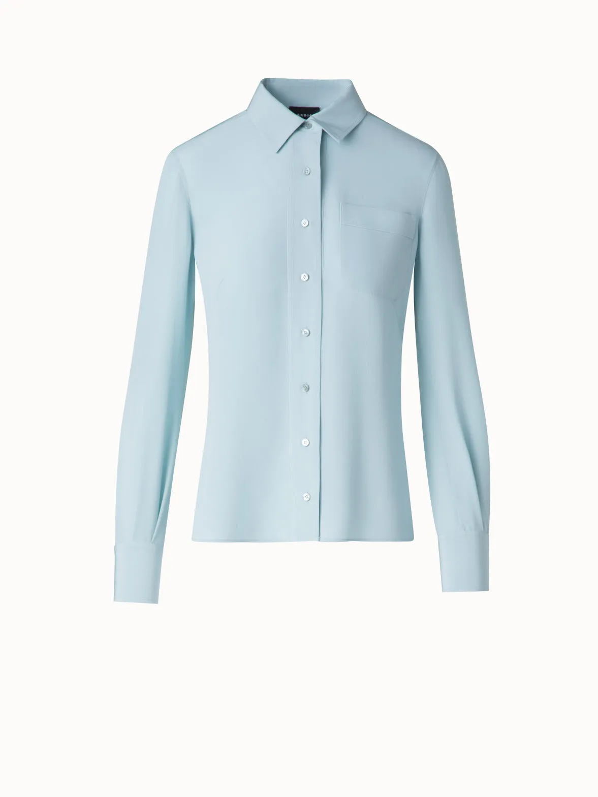 Fitted Silk Shirt Blouse Akris