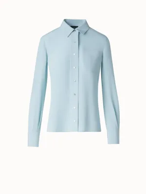 Fitted Silk Shirt Blouse Akris