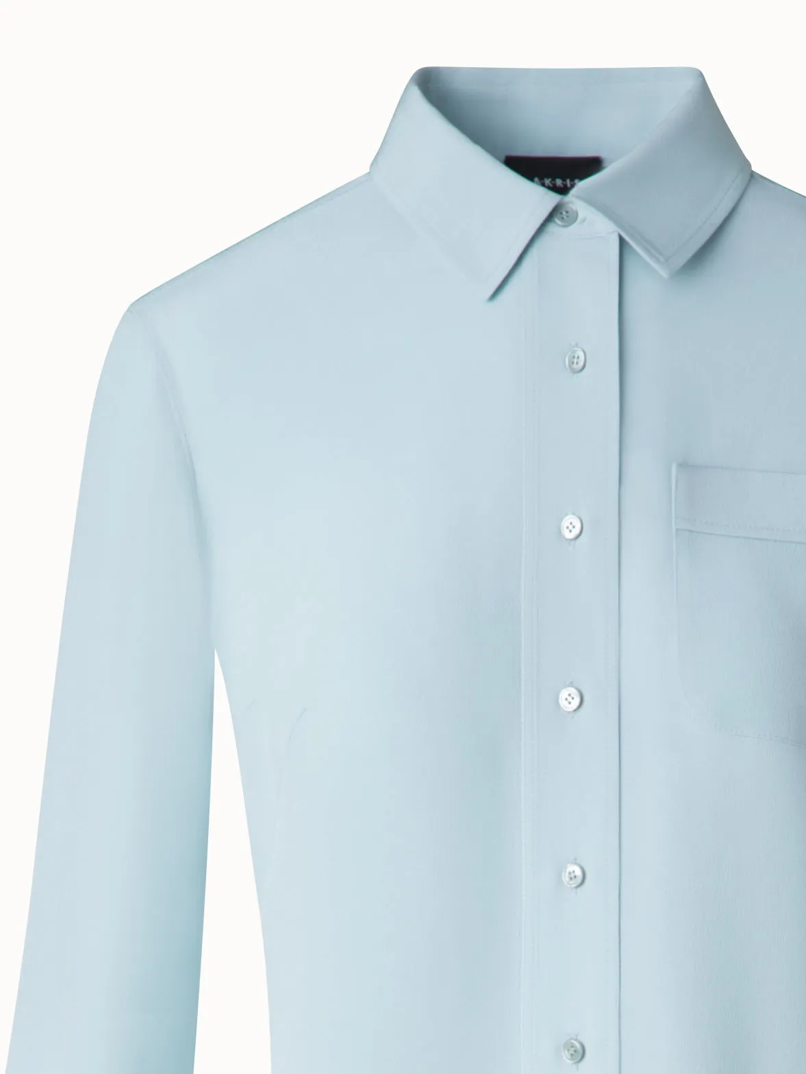 Fitted Silk Shirt Blouse Akris